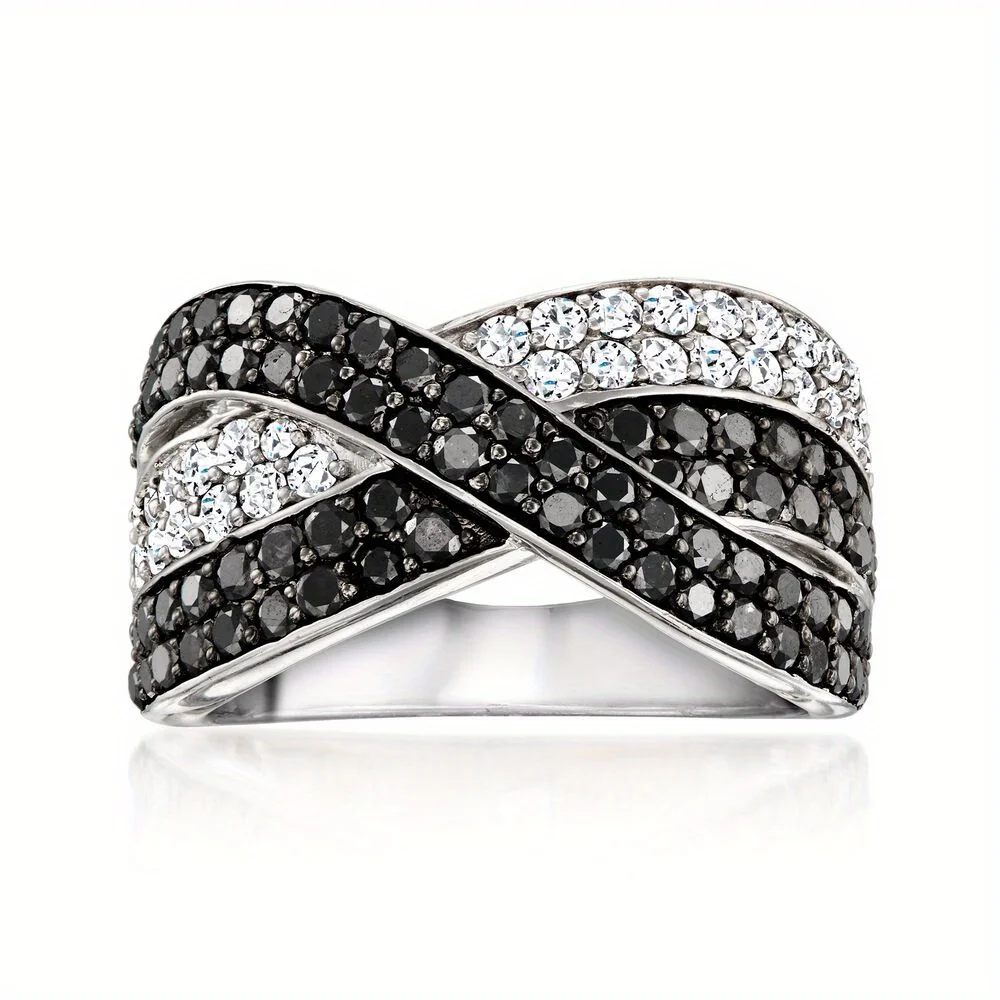 Schicke Multi-Kreuz-Design-Ringe im Hip-Hop-Rock-Stil mit synthetischem Zirkonia für Damen und Herren, modischer, schlichter Schmuck, Accessoires, Geschenke