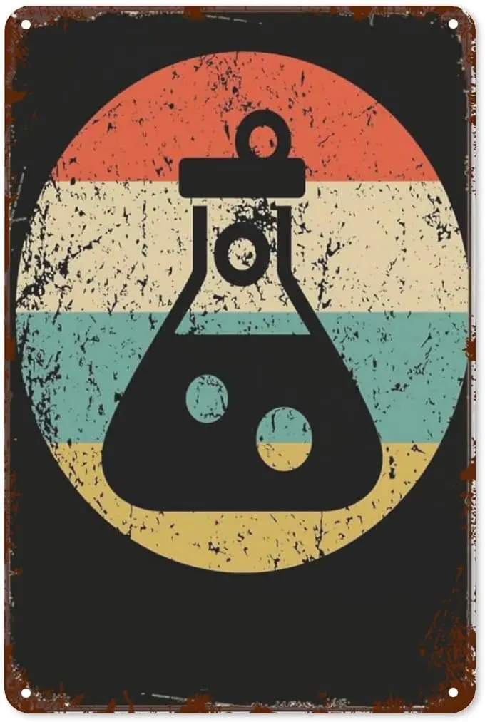 Retro Tin Signs Chemist Scientist Test Flask Unique Wall Decor for Home,Garden,and beyond Inspirational Quotes,Funny Saying sign