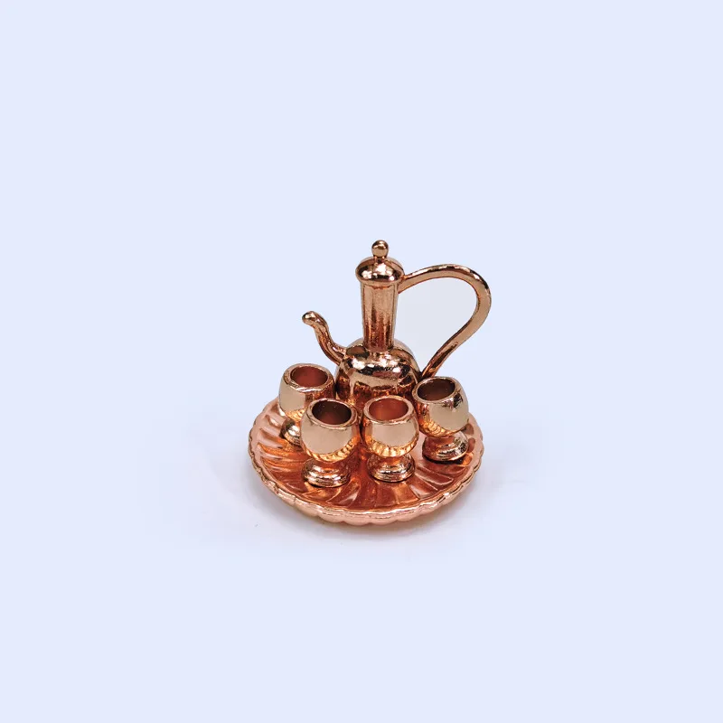 1/6 Ob11 Mini Dollhouse Garden Furniture Miniature Royal Tea Set Toys Cup Kettle Model Dolls House Accessories High Tea Ornament