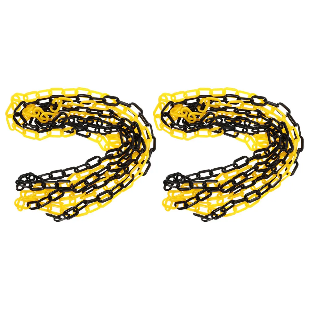 

2Pcs Safety for Safety Barrier Chain Crowd Plastic Barrier Chain Control Parking Lot Caution Plastic Links Traffic Management