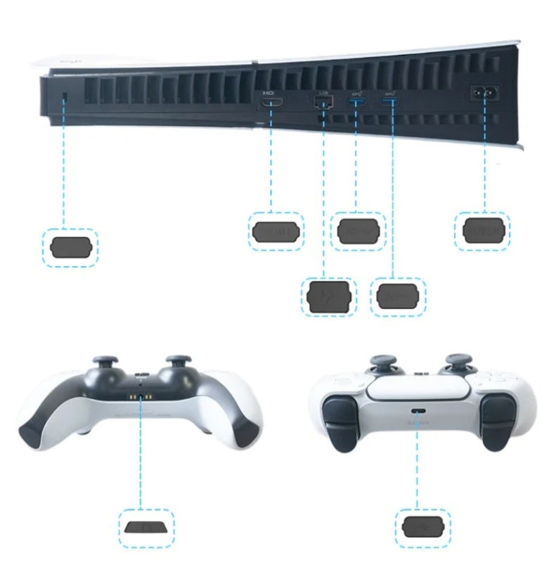 Tay Cầm Chống Bụi Chống Bụi Cắm Cho P5 Ổ Đĩa Quang Phiên Bản Kỹ Thuật Số Trang Sức Giọt