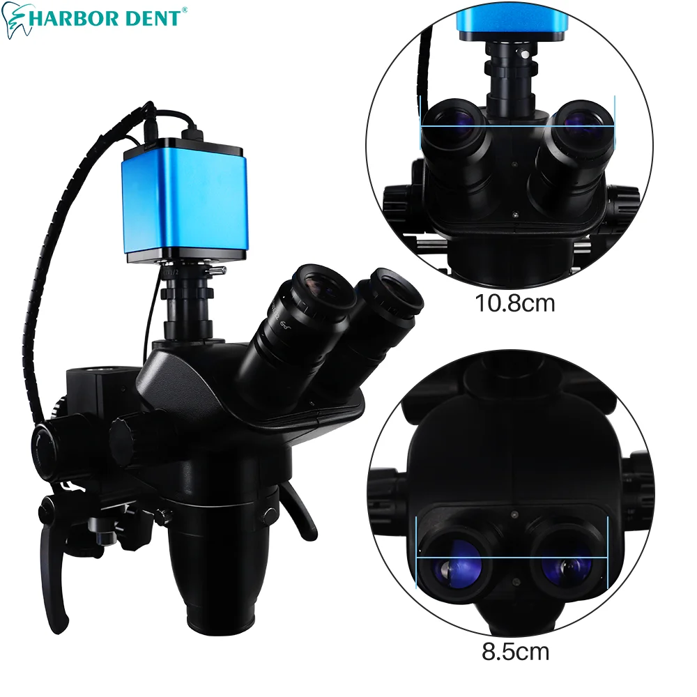 Microscope dentaire avec caméra à mise au point automatique, équipement dentaire, n'aime continu, personnalisation de l'unité de chaise ou de table, 3,35 x ~ 22,5 x