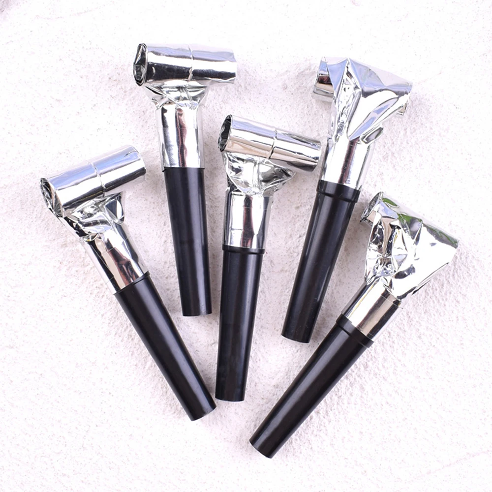 10 pçs brinquedo engraçado bebê soprando dragão explodir ouro prata assobios crianças explodir festa decoração suprimentos de aniversário brinquedos presente