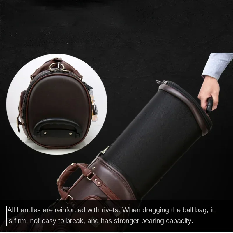 PGM Profession Golf Telescopic Standard Bag Tugball Bag Durable Hard Shell Multifunctional Ball Pack Microfiber Leather QB044