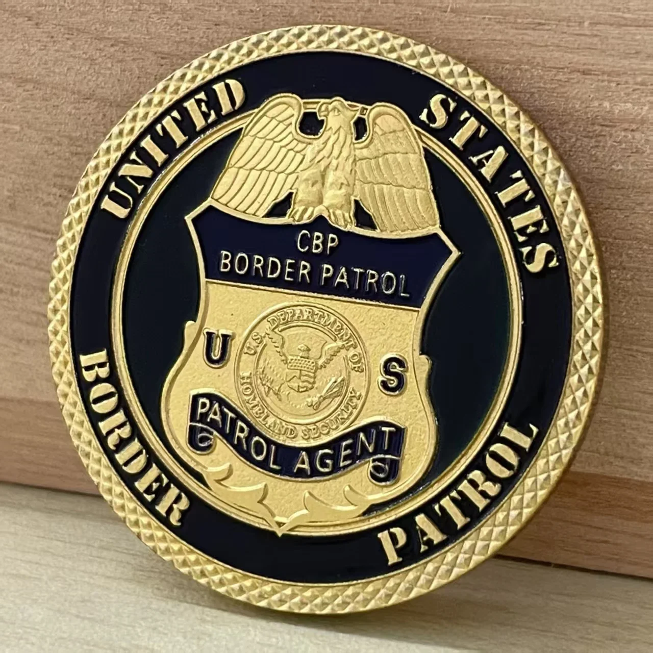 Gold Plated US Border Patrol Commemorative Coin Homeland Security Collectibles Art Souvenir Military Challenge Coin