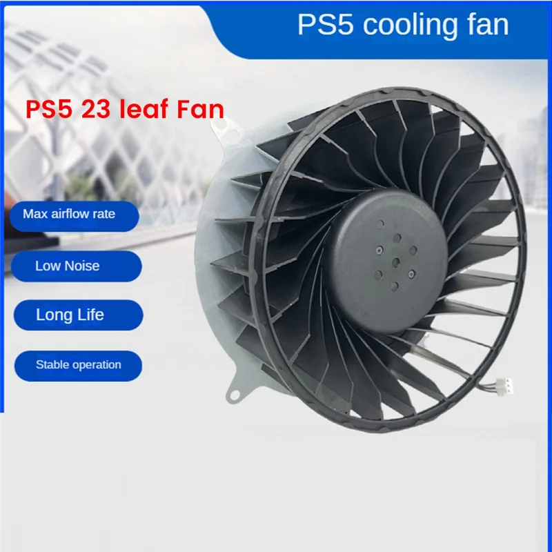 Internal Radiation Cooling Fan for PS5 Consoles 23 Blades Cooler Fan for PS5 Host 12V 1.4A Without Tool