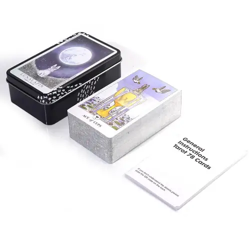 귀여운 거위 타로 동물 데크, 딱딱한 상자에 78 개, 12*7cm 