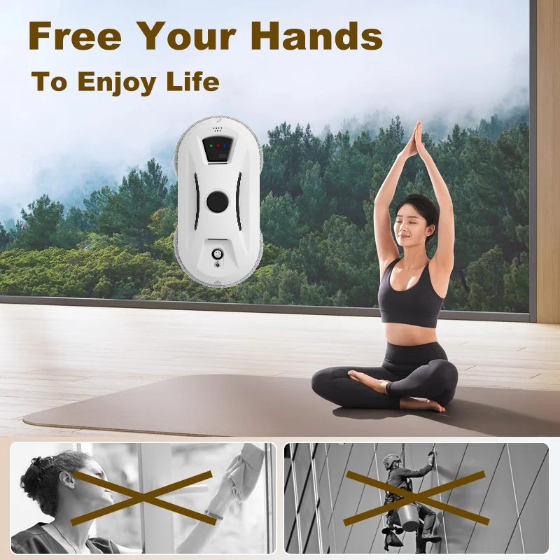 Robotic window cleaner/vacuum cleaner, intelligent household appliance, automatic cleaning device for glass windows