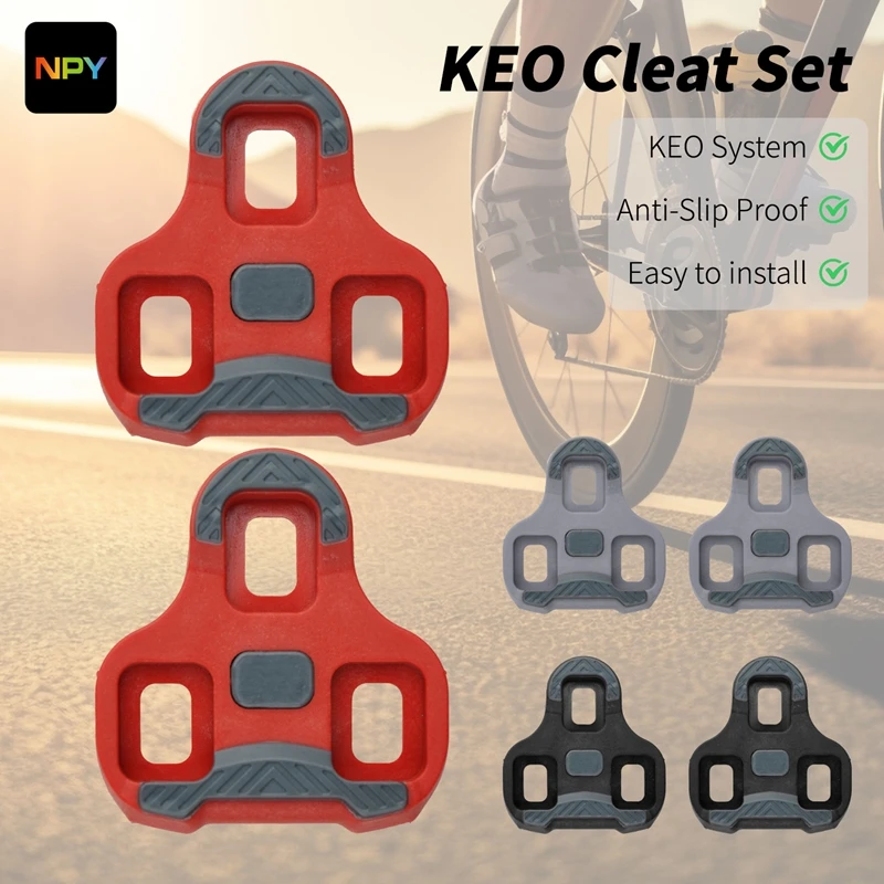 NPYBike-tapa de Pedal SPD, pedales de bicicleta, Clip de placa autoblocante para zapatos de ciclismo, tacos 0/4, 5/9 °   Flotador ajustable 자잠