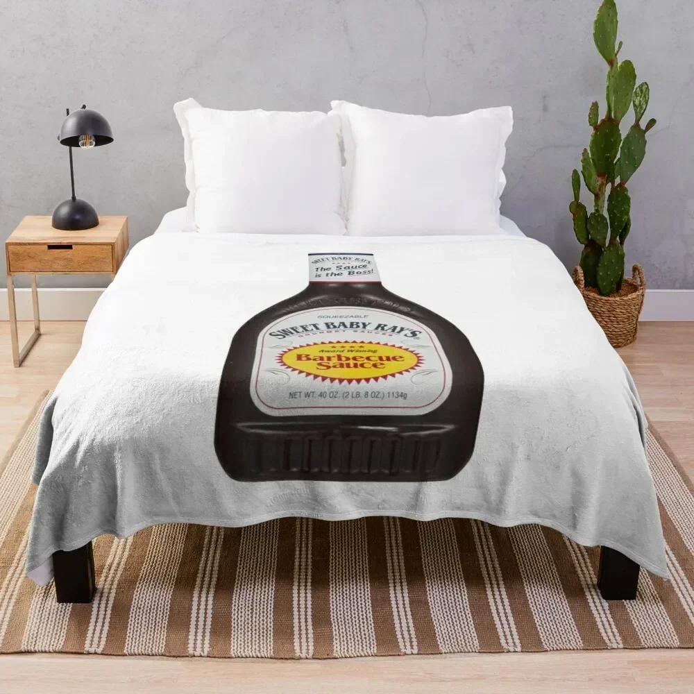 Mark Zuckerberg Sweet Baby Ray's Bbq Sause Throw Blanket Warm Plush Fuzzy Blanket for Living Room