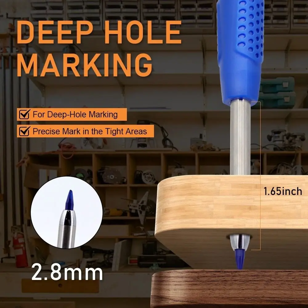 

2,8 мм деревообрабатывающий маркировочный карандаш, встроенная точилка, длинная головка, деревообрабатывающий маркер для глубоких отверстий, маркировка глубоких отверстий