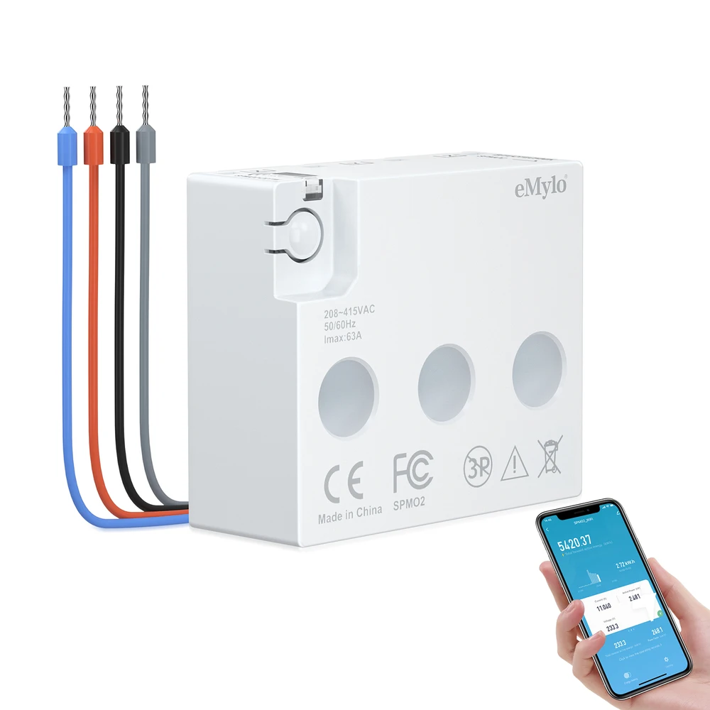 

3 Phase Smart Energy Meter Tuya, Wifi Smart Electric Energy Power Kwh Meter, Tuya Smart Electronic Power Energy Meter