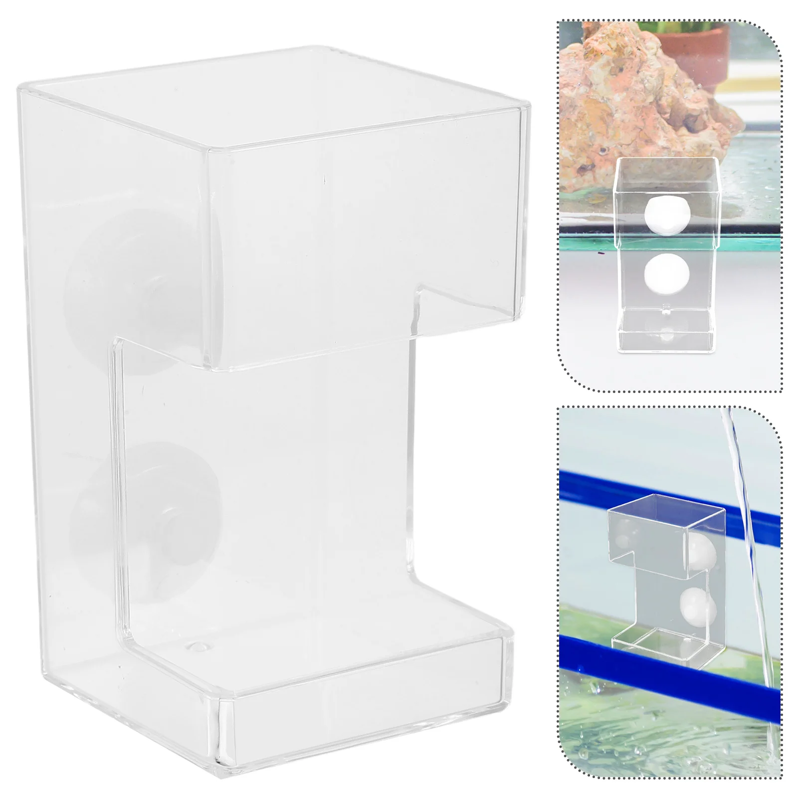 

Automatic Fish Feeder Clear Acrylic Aquarium Feed Dispenser Suction Cup Tank Bowl Shrimp Worm Station Anti Drift Food Tubes
