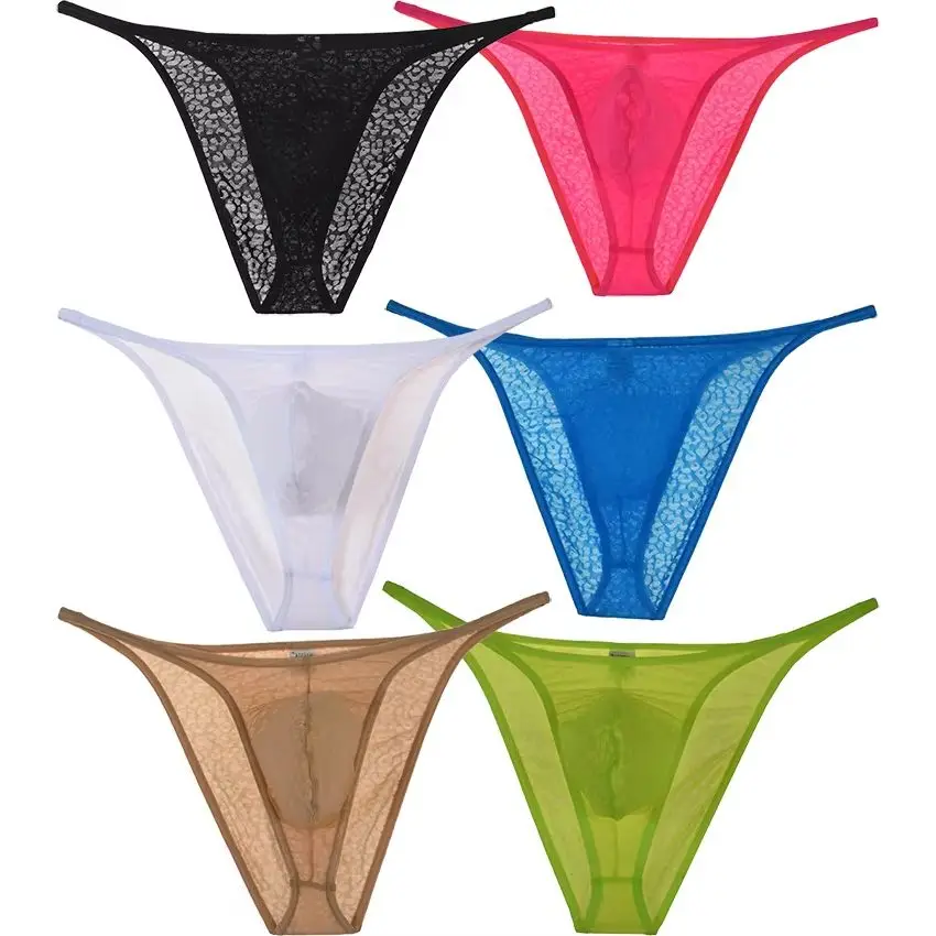 

Зухкое мужское прозрачное жаккардовое кружевное бразильское нижнее белье, хипстерские мужские трусы-бикини, микрошорты с открытыми сторонами, однослойные, быстросохнущие