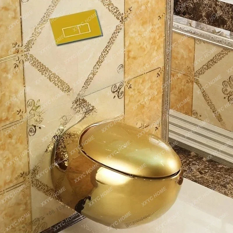 L Gold wall-mounted toilet wall-mounted concealed toilet wall-mounted hidden suspended toilet