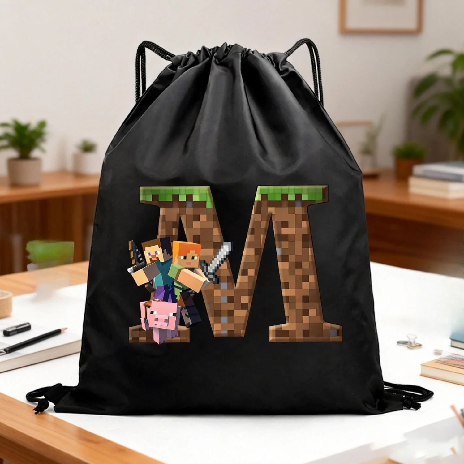 Party Games Minecraft - Hot Pixel Game Drawstring Bag Cartoon