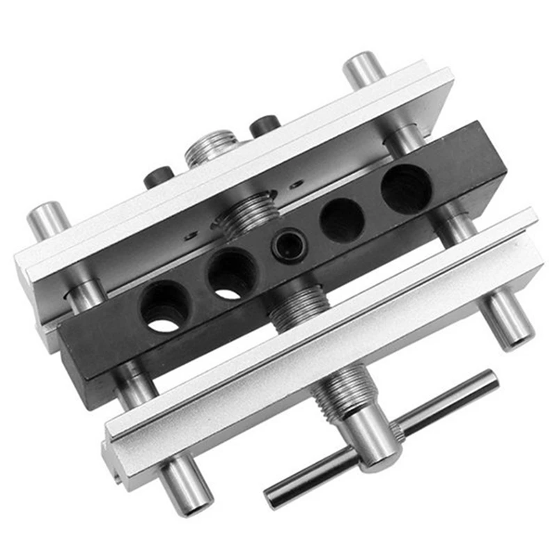 Localizador de instrucciones de perforación, herramienta de abrazadera de espiga de carpintería, localizador autocentrante, bricolaje, localizador de agujeros rectos para carpintería