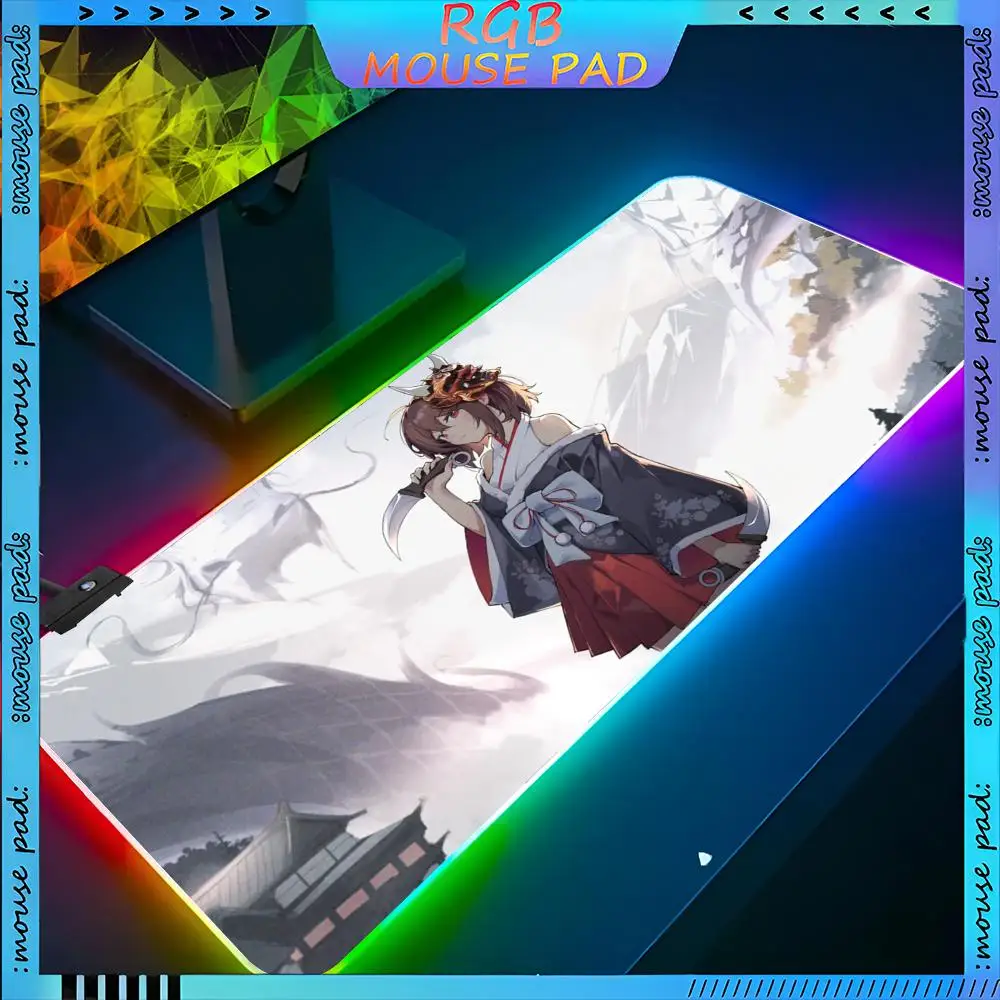 E-sports G_GLSSWRKS Yuki Aim Mouse Pad RGB Keyboard Cover Desk-mat Colorful Surface Waterproof Multi-size World Computer GamerM