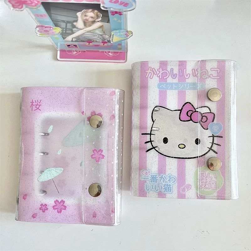 M5 Pink Cute Cover Transparent Loose Leaf Binder Cover Journal Sketchbook Accessories Diary Office Supplies