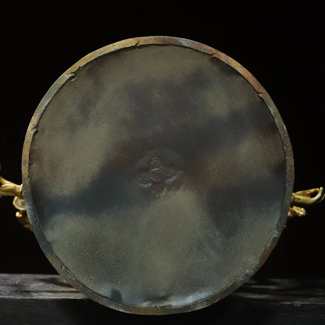 

11-дюймовая тибетская коллекционная статуэтка: старинная бронзовая позолоченная статуя Богини Большого Ковша Дуому (Бессмертного Будды) для храма/зала поклонения