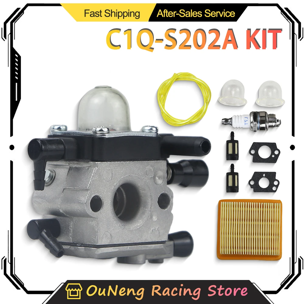 

Carburetor for Sthil MM55 MM55C Tiller Trimmer Parts Zama C1Q-S202A Carb Replaces 4601-120-0600 with Air Filter Tune Up Kit