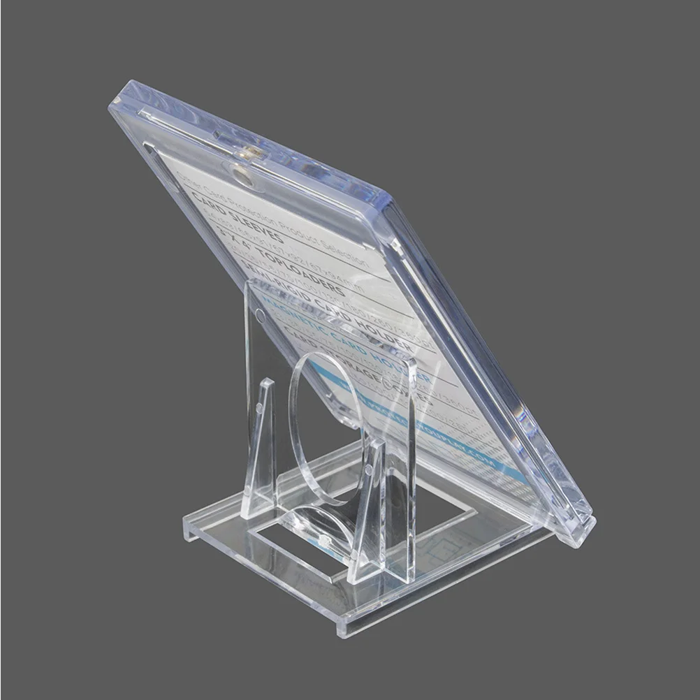6 Pcs Display Shelves Game Card Holder Plastic Storage Rack Plate Holders Magnet Easel Stands for