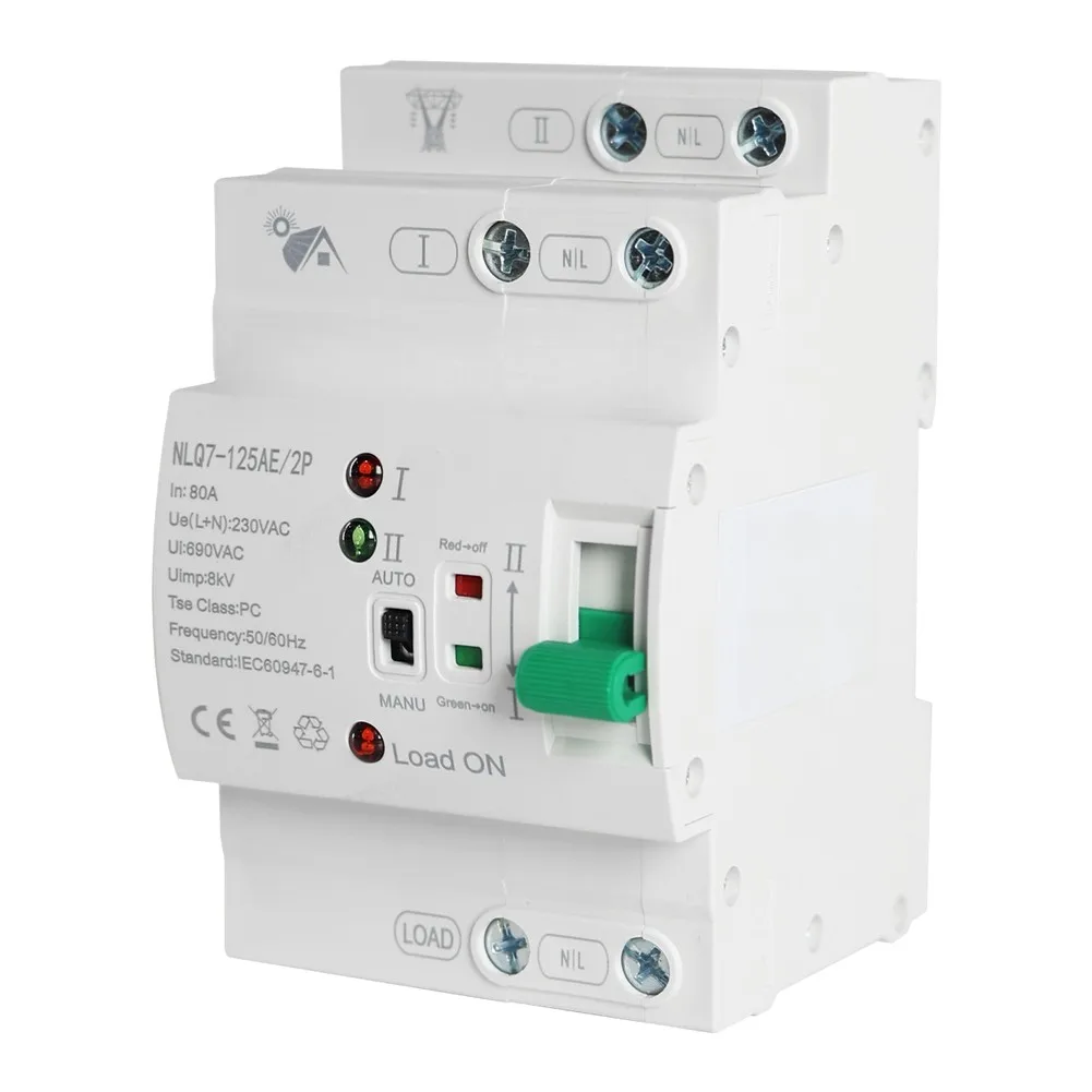 2P Automatic Transfer Switch Rated AC110V for Reliable Power Switching in Low Voltage Electrical Installations