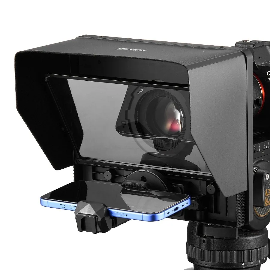 

10'' Portable Teleprompter Remote for Webcam Smartphone Live Streaming