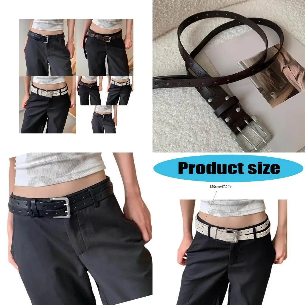 

A52E Men Women Unisex Belt for Pants Jeans Street Wear Belt Adjustable Waist Strap