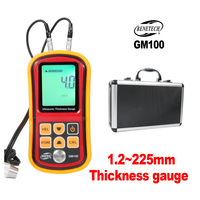 Digital LCD Display Ultrasonic Thickness Gauge Metal Testering Measuring Instruments 1.2 To 200MM  GM100-BENETECH
