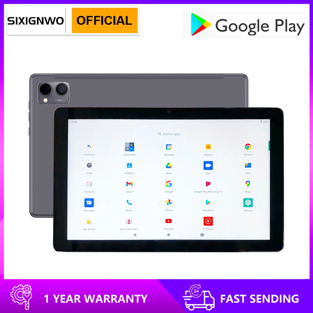 

SIXIGNWO Android 11 8GB RAM 256GB ROM Dual SIM 4G Tablet Call MTK6762 Helio P22 Octa Core 9.7" 1920x1200 Resolution Tablet PC