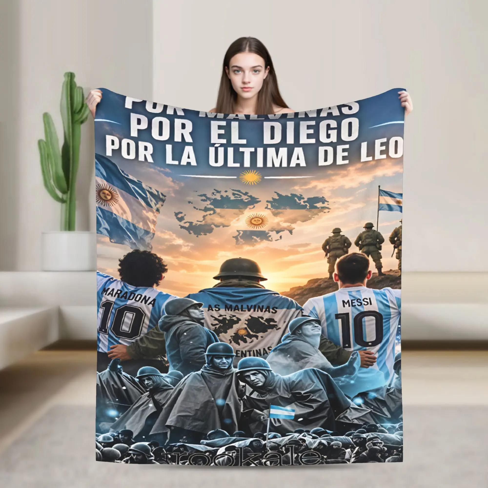 Warm Soft Blanket Picnic Las Malvinas Son Argentinas Bedding Throws  Flannel Bedspread For Outdoor Street Trend Sofa Bed Cover