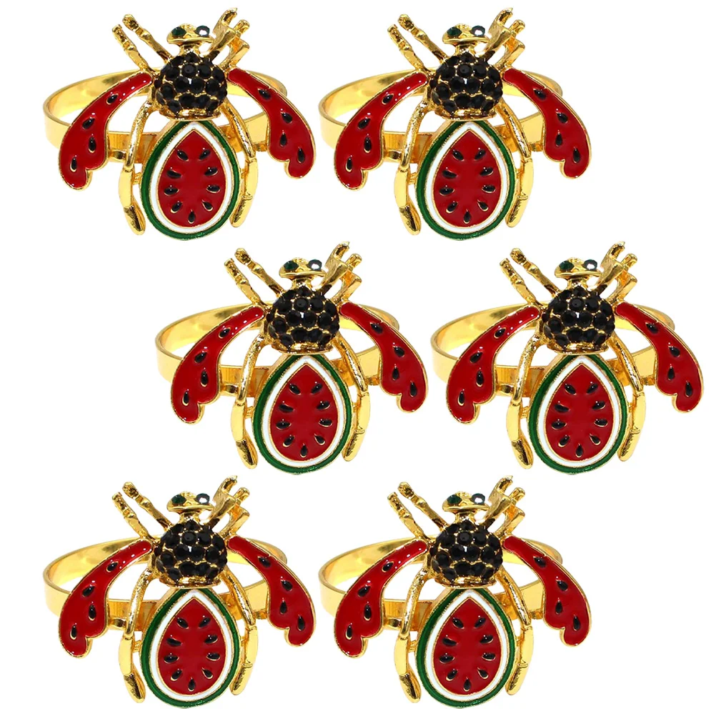 

6 шт., пряжки для салфеток, декоративные кольца для салфеток из сплава, фестивальная вечеринка, декор для обеденного стола, вечерние кольца для салфеток