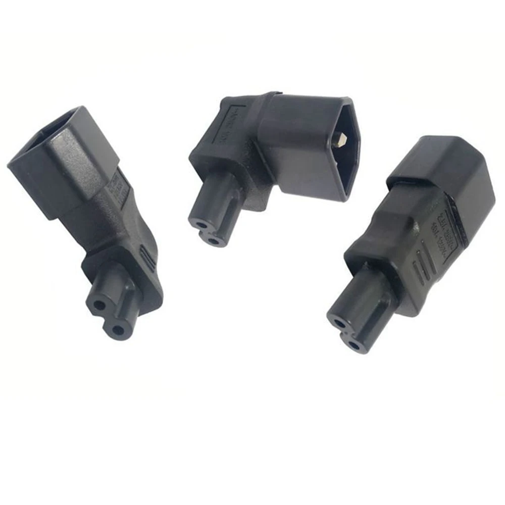 1 Stücke 90 Grad UP Rechtwinklig IEC winkel IEC320 IEC 320 C14 Buchse zu IEC C7 AC Power Stecker Adapter stecker