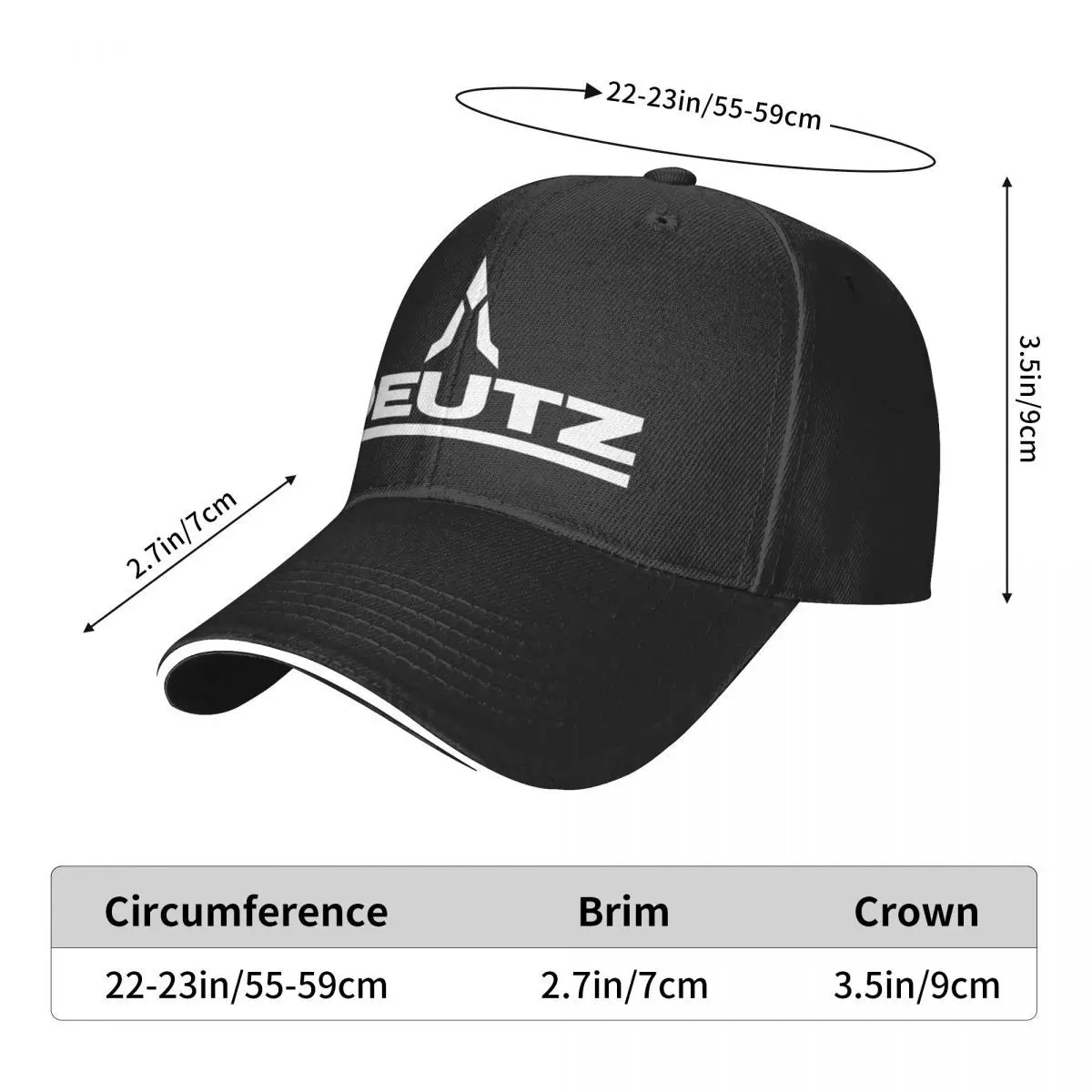 Deutz Logo 753 topi topi Golf topi bisbol wanita topi bisbol topi pria topi bisbol