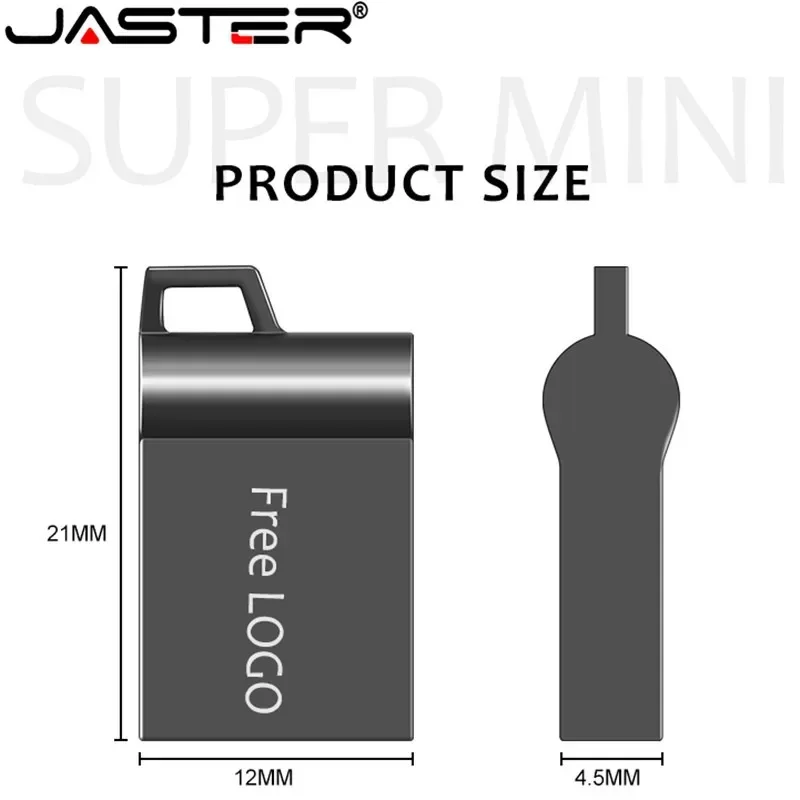 JASTER USB2.0 Flash Disk Mini Metal 4 ГБ 8 ГБ 16 ГБ 32 ГБ Пользовательский логотип Память 4 ГБ envio gratis Pen drive 8 ГБ Бесплатная брелок 16 ГБ