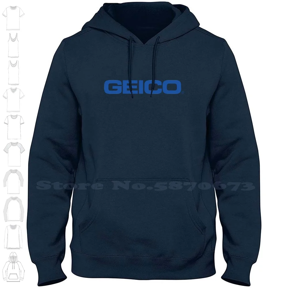 GEICO Logo Casual Clothing Sweatshirt Printed Logo 100% Cotton Hoodie