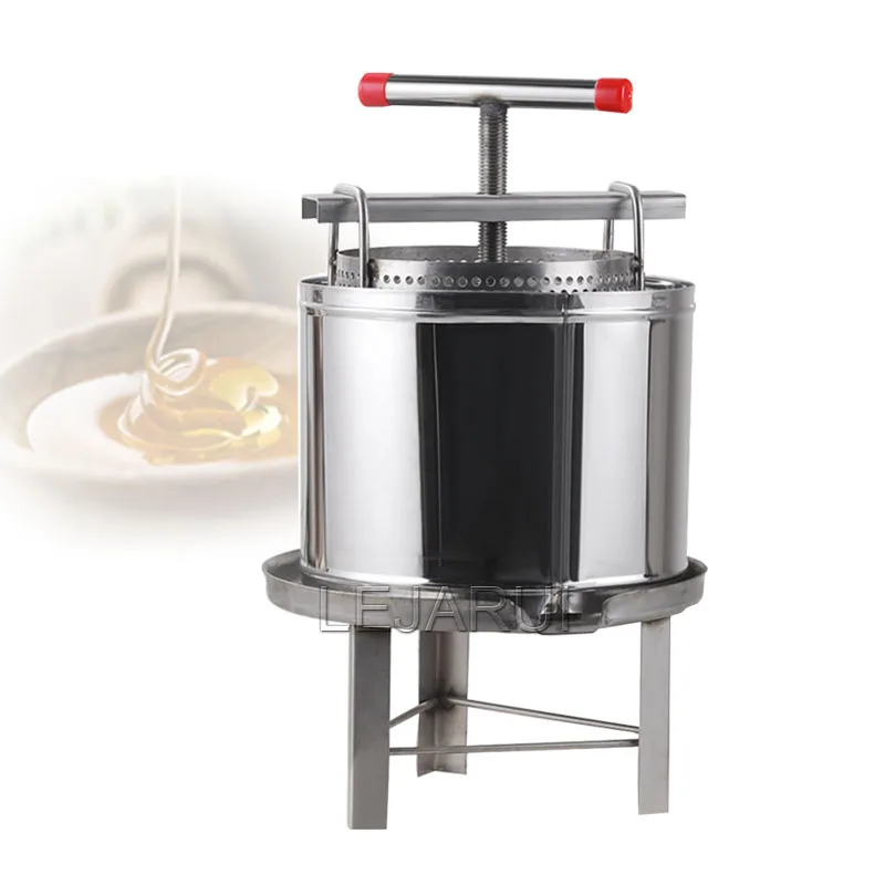 Stainless Steel Honey Extractor Nature Juice Make Machine Manual Beewax Honeycomb Presser