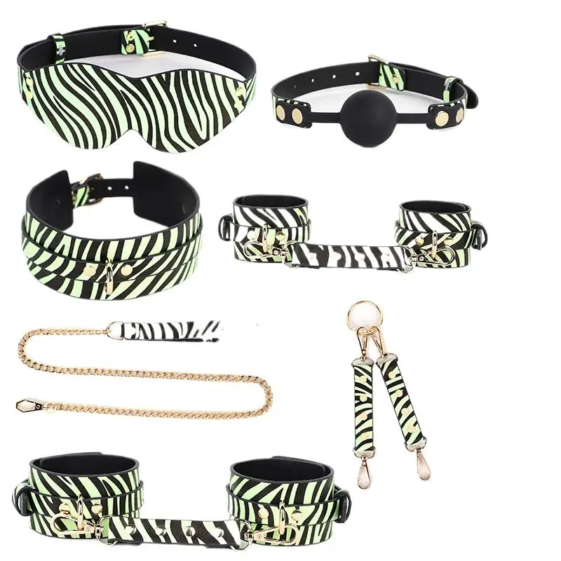 jouets-de-bondage-lumineux-a-motif-zebre-pour-couples-ensemble-de-bondage-sexuel-bdsm-menottes-collier-gag-jouets-sexuels-qui-brillent-dans-la-nuit-7-pieces-ensemble