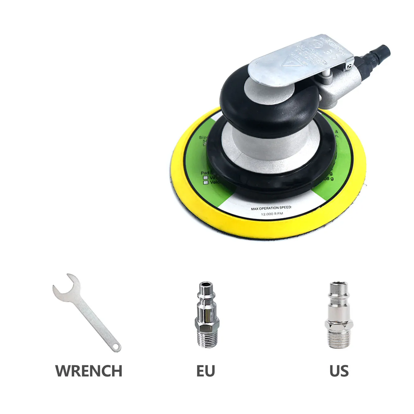6 Inch Orbital Air Sander Cursor Grinder for Auto Body Polishing Low Noise Professional Polishing Sanding Tool