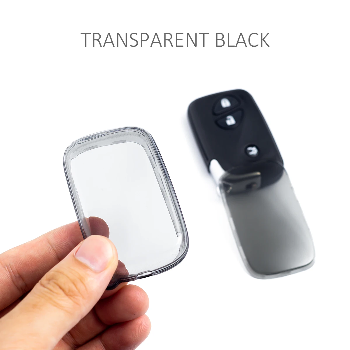 سليم مفتاح السيارة فوب غطاء المفاتيح لكزس GX460 CT200h RX350 RX450h LX570 IS250 IS350 ES350 HS250h LS460 أسود شفاف