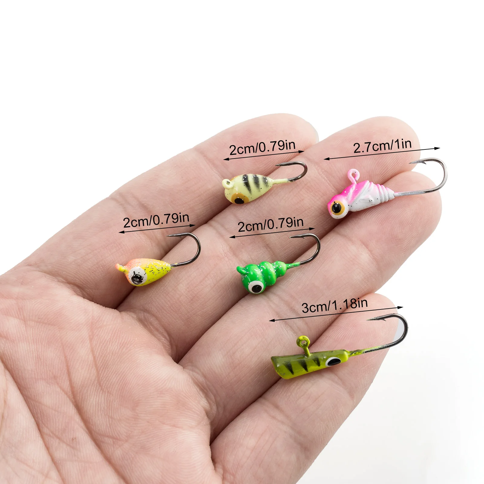 Anzuelos Jig Head pesca hielo – 1,5g-2g agua salada - imagen 4