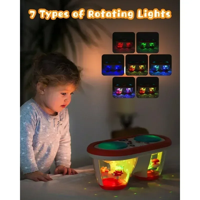 Tambour à clap pour bébé de 12 mois, jouet Musical pour enfants de plus de mois, jouets pour nourrissons, musique rotative sensorielle, jouets lumineux, cadeaux éducatifs précoces pour enfants
