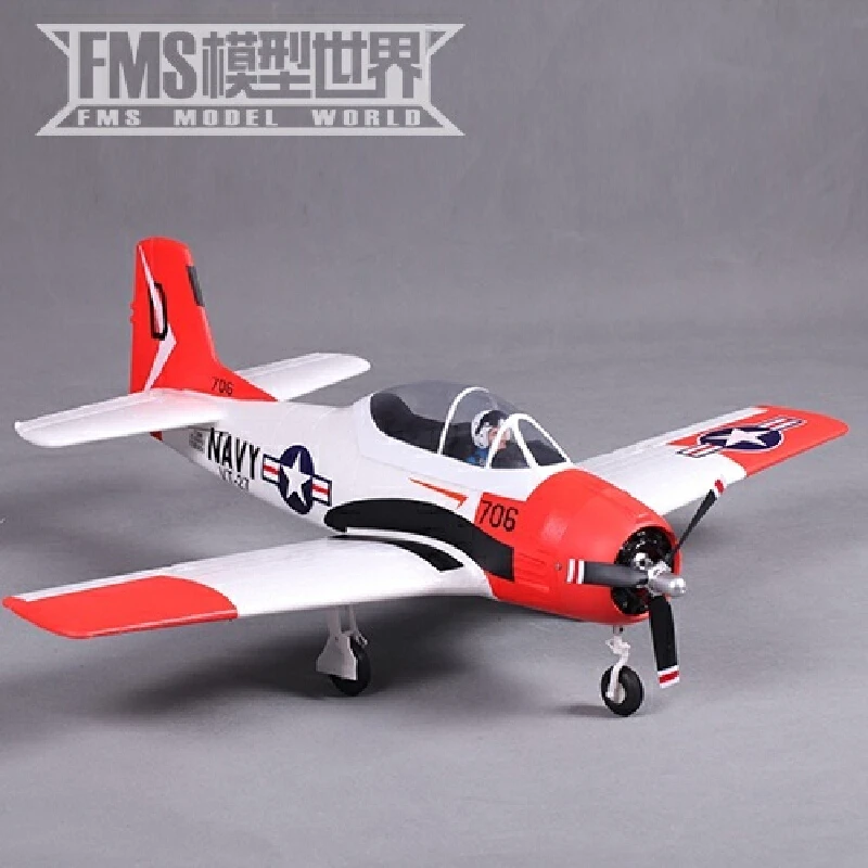 FMS 800mm T-28 Trojans Fixed Wing Entry Electronic Remote Control Model Aircraft World War II Model Aircraft Adult Toy