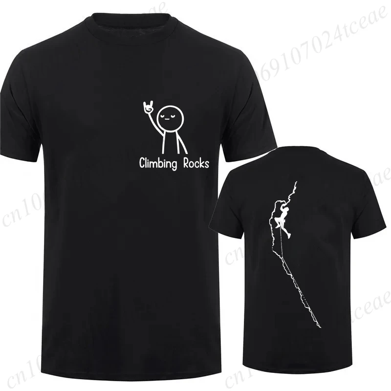 Climbing Rock T-Shirt for Climbers and Bouldering Lovers T-Shirt Funny Tee Tshirt for Men Tee Tops Short Sleeve Men's Clothing