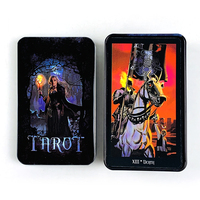 Tarot Cards In A Tin Metal Box High Quality 78PC Card Gilded Edge Paper Booklet Tarot Deck Classic Design For Beginners & Pros