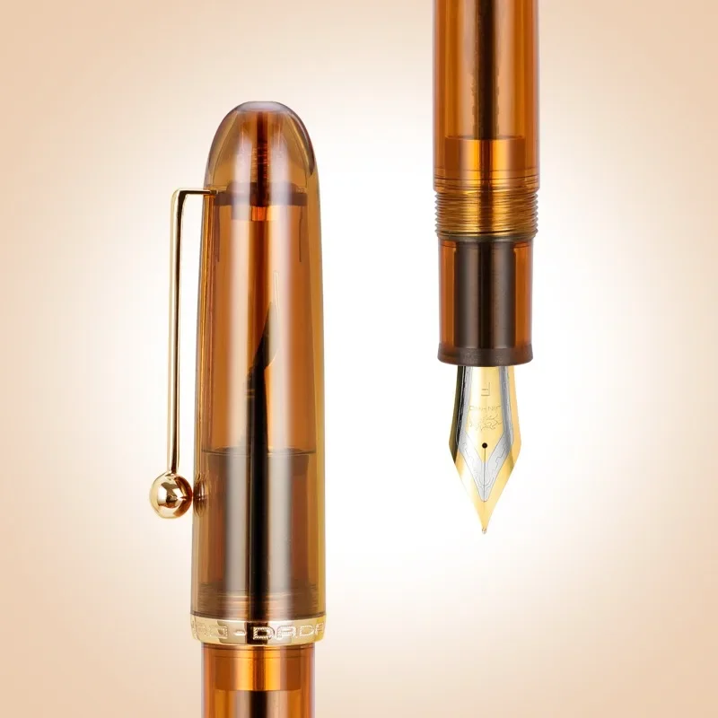 Jinhao 9016 Dadao قلم حبر أكريليك شفاف تدور القلم EF/F/M بنك الاستثمار القومي أقلام الكتابة PK 9019 القرطاسية مكتب اللوازم المدرسية