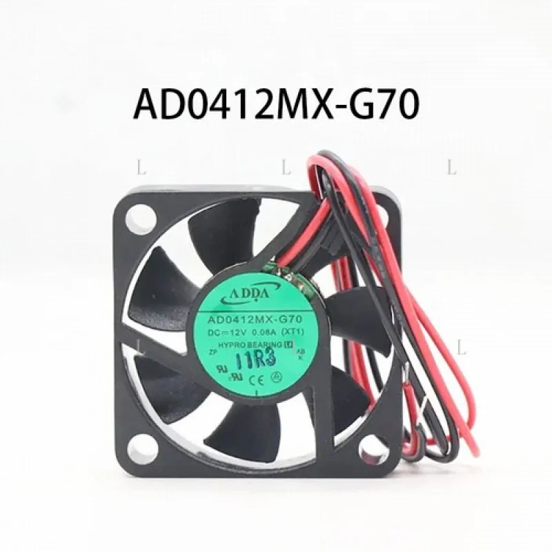 L AD0412MX-G70 para ventilador ADDA 12V DC 0.08A 40*40*10MM ventilador de refrigeración de caja compacto de 2 cables