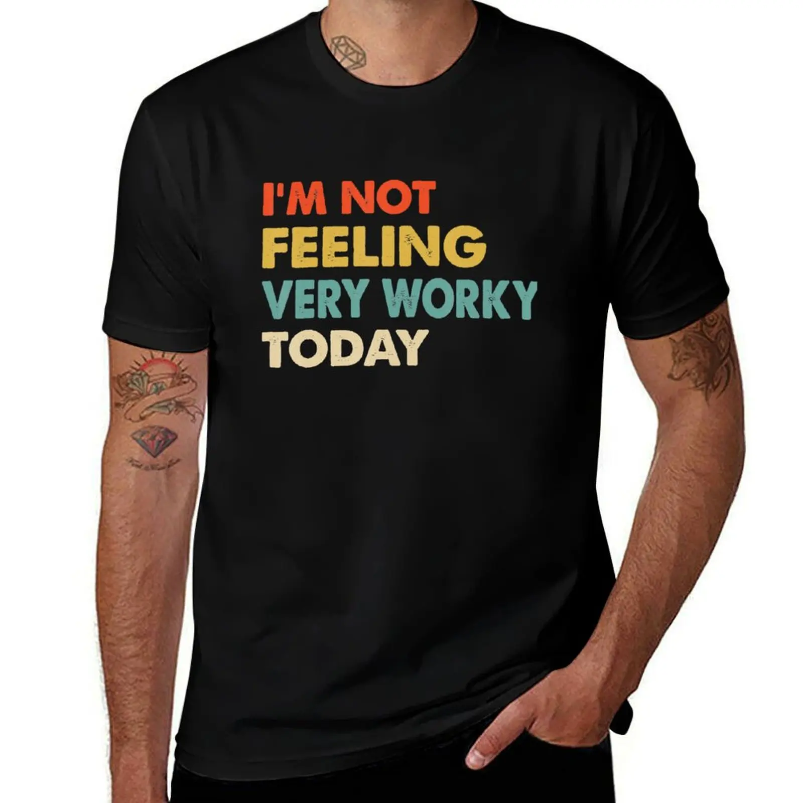 

I_m not feeling very worky today T-Shirt blue lock rapper graphic tees tops croswit shirt man mens graphic t-shirts anime