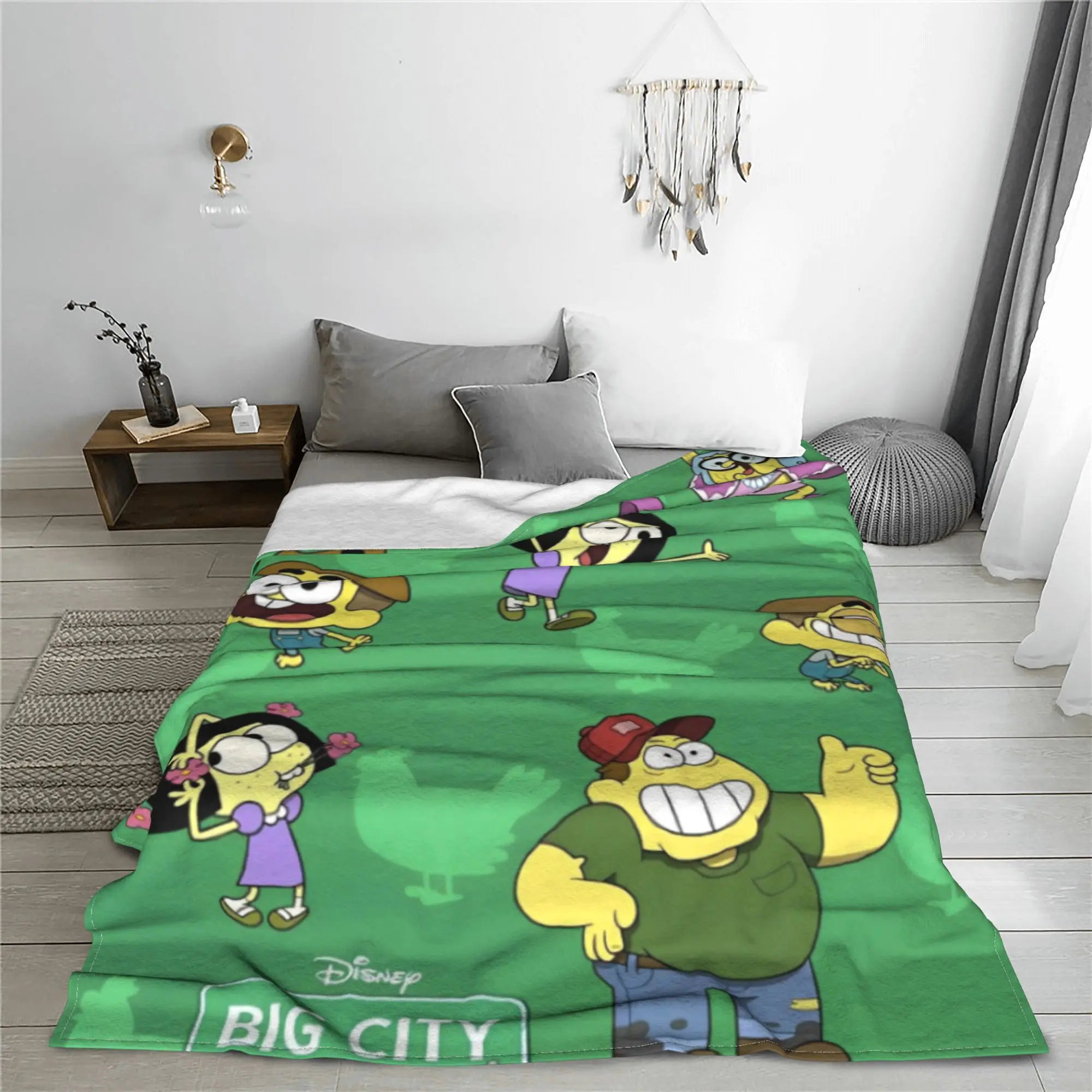 Big City Greens Fanily Group Blanket Cartoon Channel Cricket Plush Novelty Breathable Throw Blanket for Bedroom All Season Couch